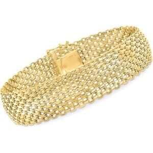 Italian 14kt Yellow Gold Bismark-Link Bracelet